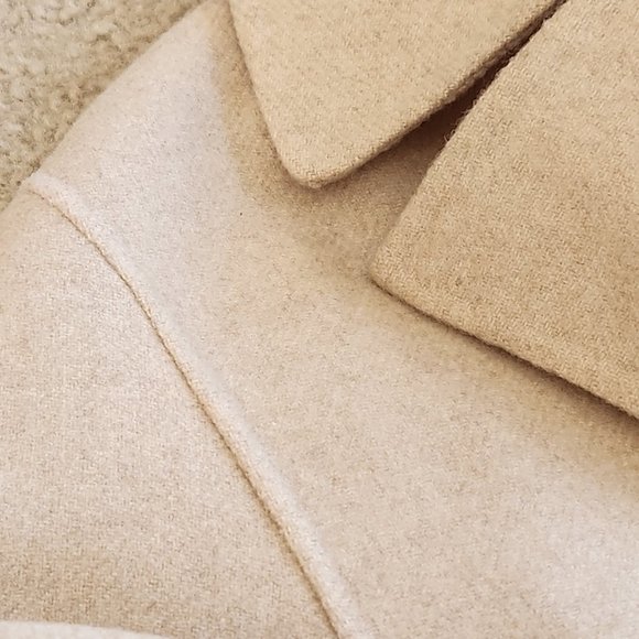NWOT Theory 38% CASHMERE Coat Overlay DF Double Face Oatmeal Mélange - Picture 14 of 17